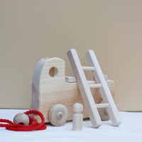 Wooden fire truck by Thorpe Toys
