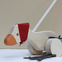 Wooden Duck Push toy by Thorpe Toys