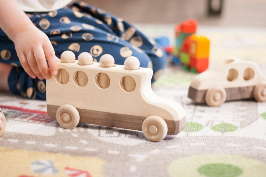 Wooden bus by Thorpe Toys