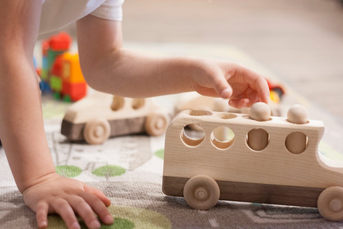 Wooden bus by Thorpe Toys