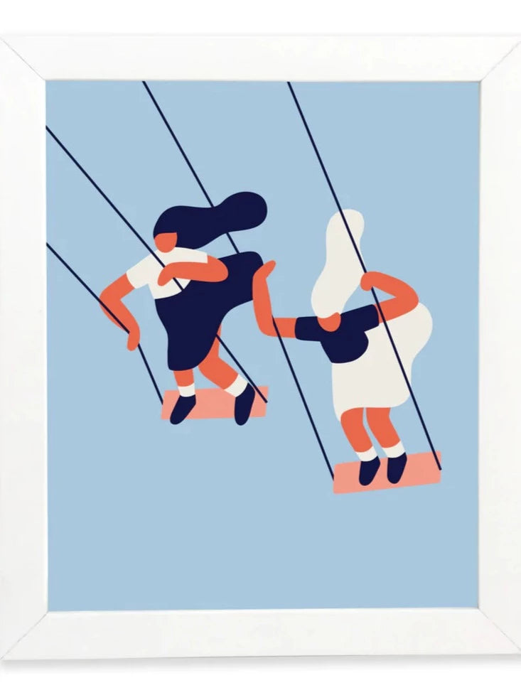 Swings art poster by Paperole