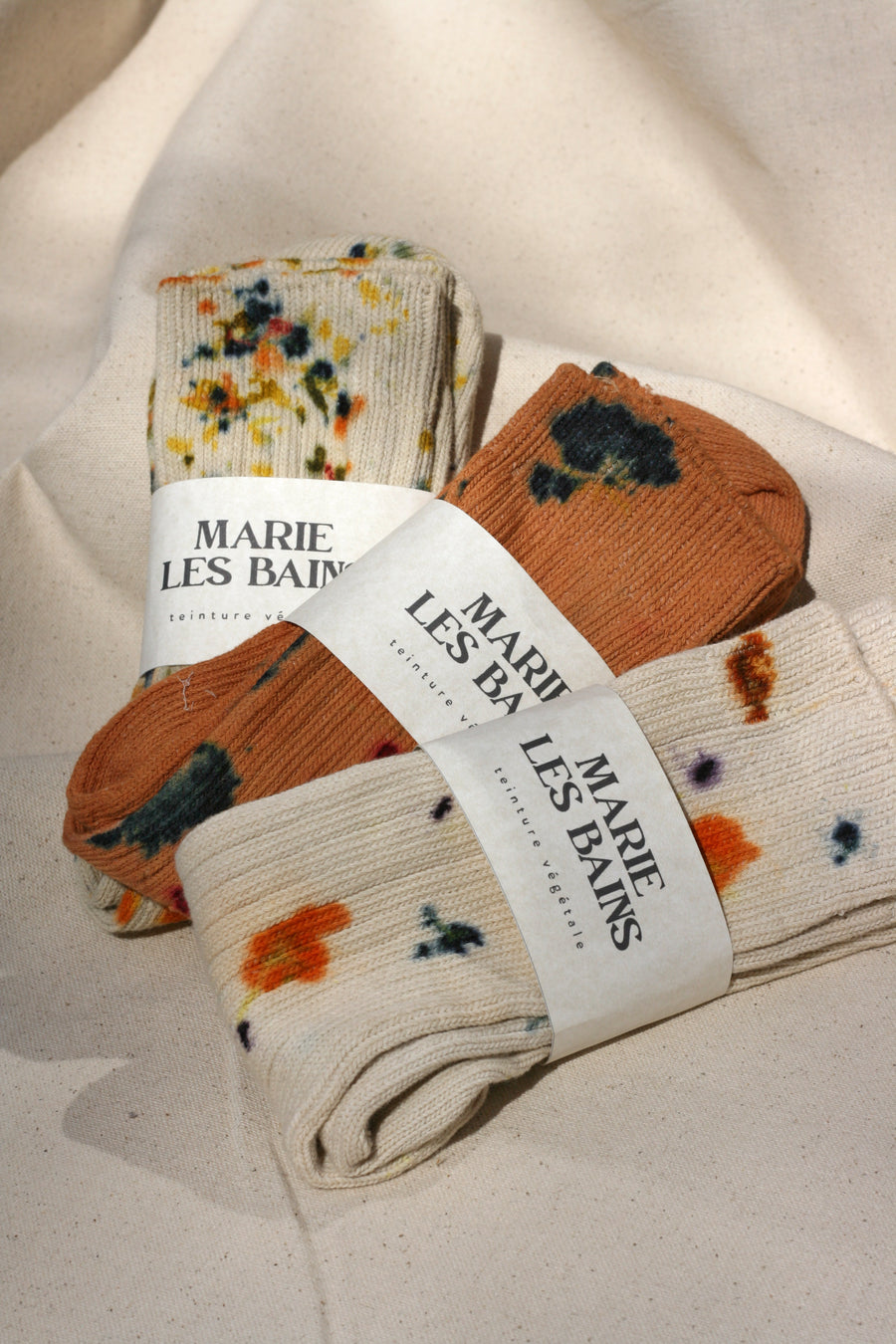 Bas en coton impression florale par Marie-les-bains