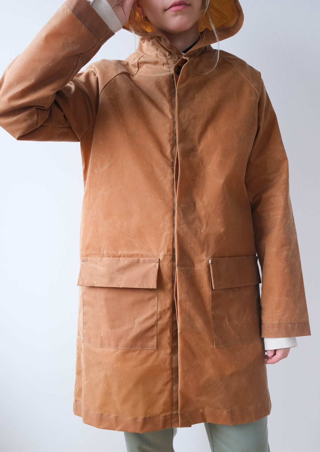 Unisex waxed raincoat No6021u