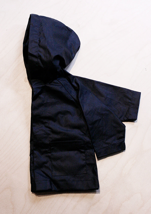 Waxed raincoat for children No6021k, black