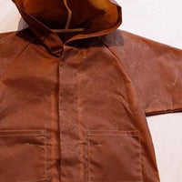 Waxed raincoat for children No6021k, tan