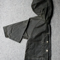 Waxed raincoat for children No6021k, olive