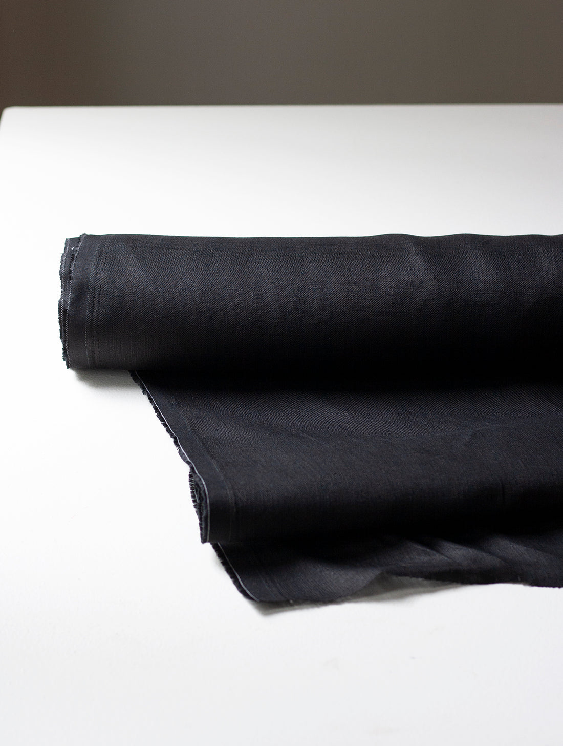 Black linen, by the half meter