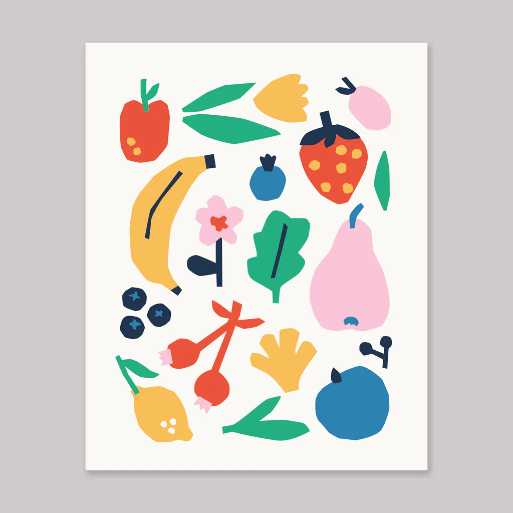 Fruits art poster by Paperole