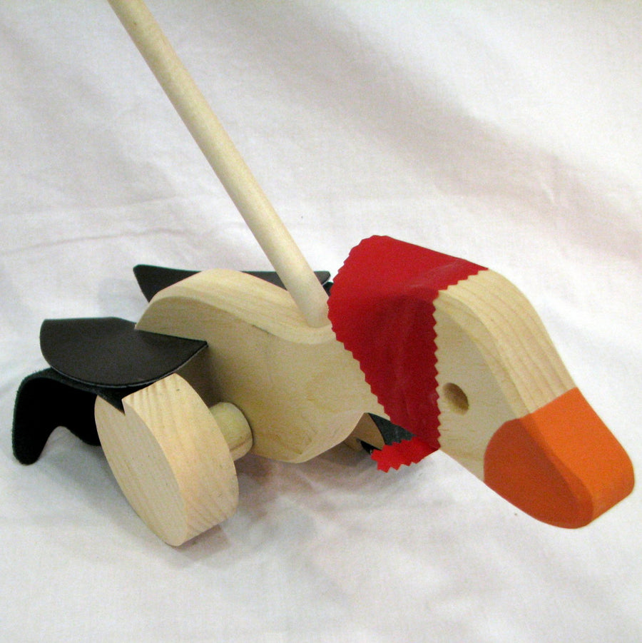 Wooden Duck Push toy by Thorpe Toys